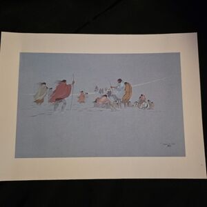 “Untitled (Winter Journey)” by Peggy Tiger – 1982 Native American Art Print